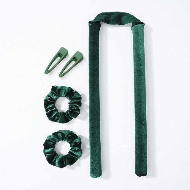 Velvet Heatless Curling Rods Hair Headbands Silk Hair Rollers Curlers Ribbon Wet and Wavy Bundles Flexi Hair Tools Wave Formers