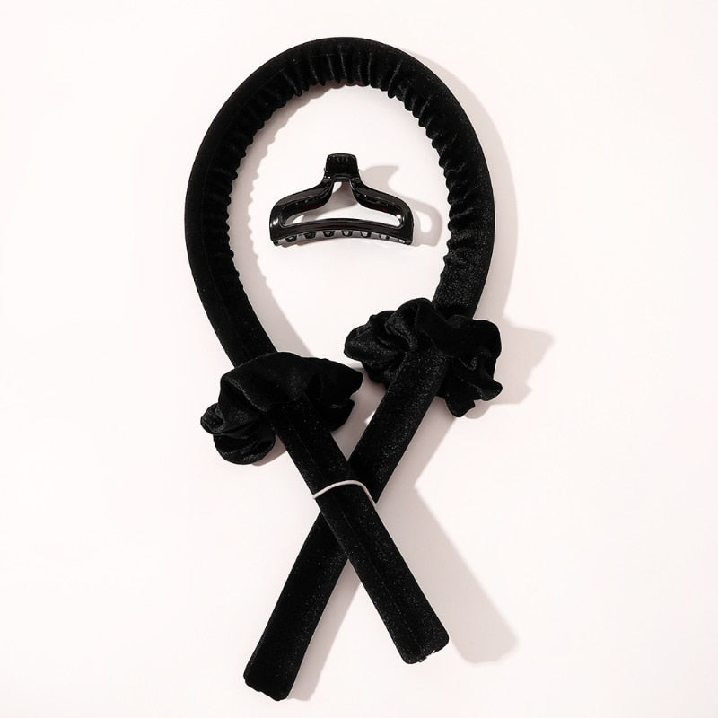 Velvet Heatless Curling Rods Hair Headbands Silk Hair Rollers Curlers Ribbon Wet and Wavy Bundles Flexi Hair Tools Wave Formers